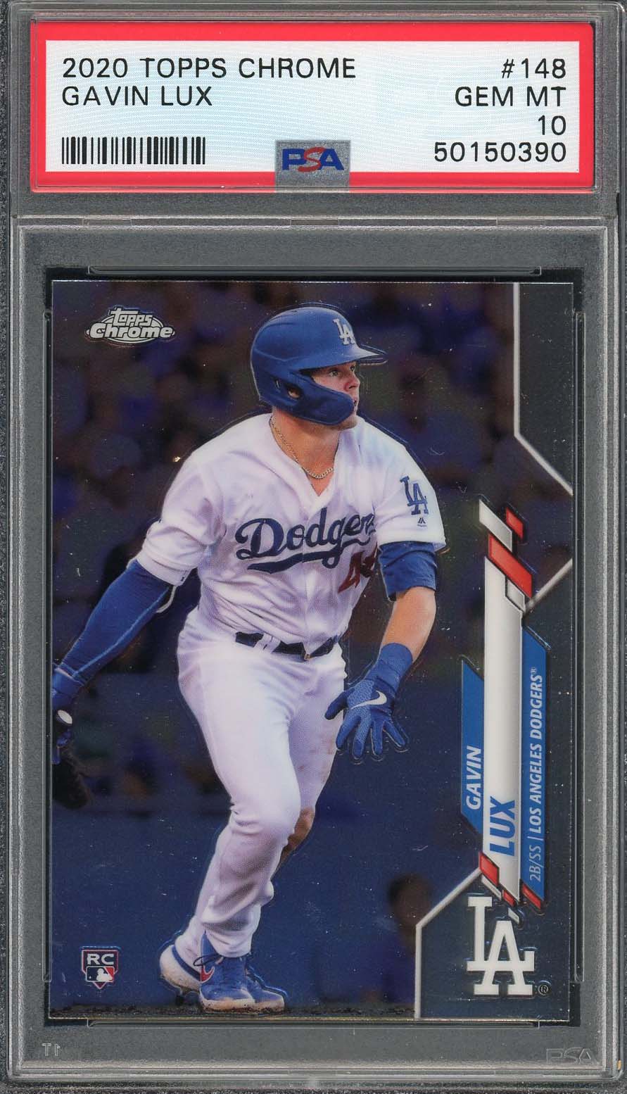 Gavin Lux 2020 Topps Chrome Rookie Baseball Card #148 PSA 10