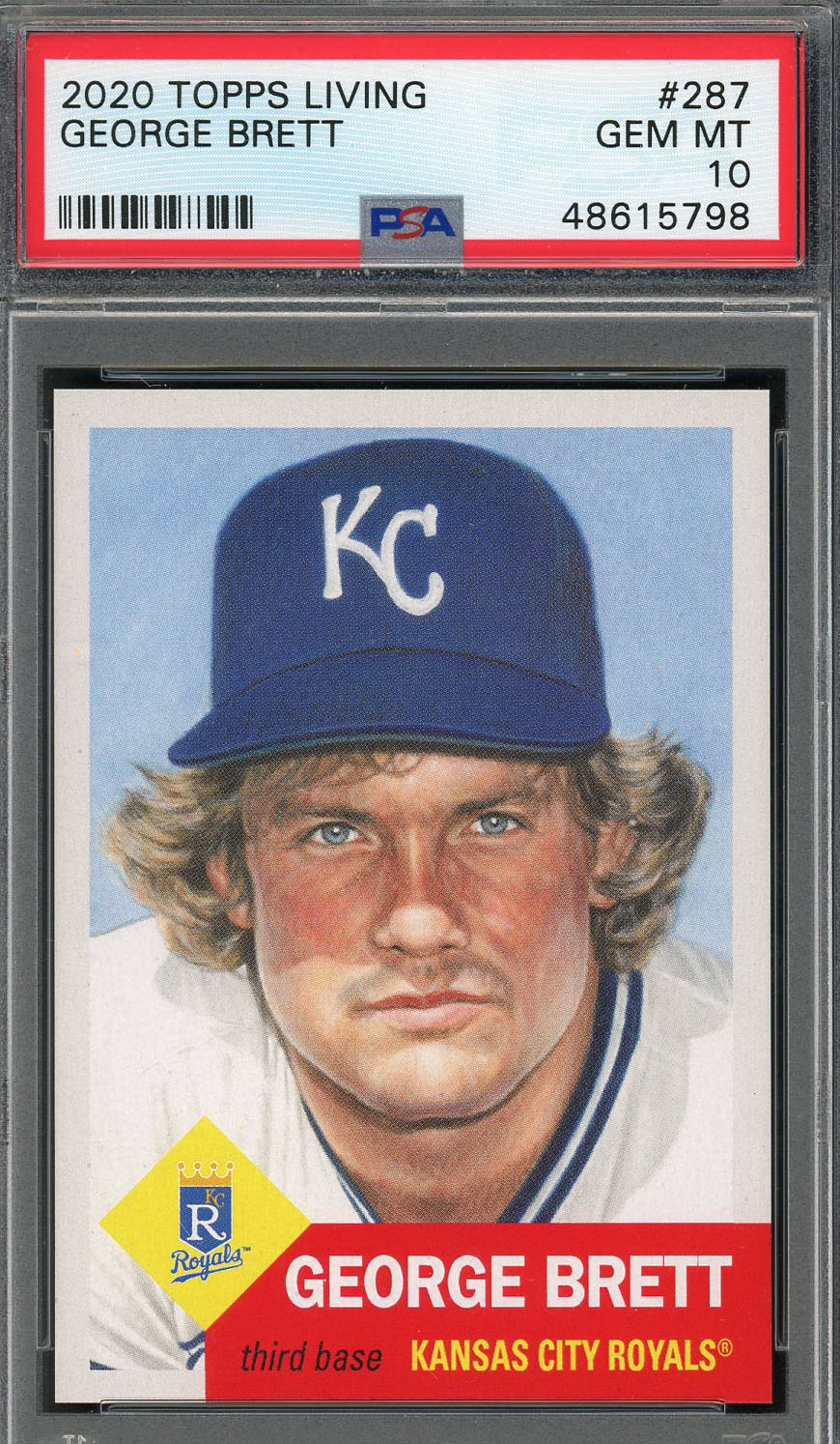 George Brett 2020 Topps Living Baseball Card #287 Graded PSA 10 GEM MINT George Brett 2020 Topps Living Baseball Card #287 Graded PSA 10 GEM MINT