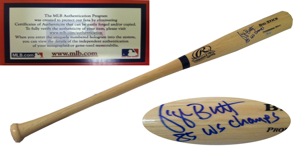 George Brett Signed 1985 World Series Bat MLB COA Royals