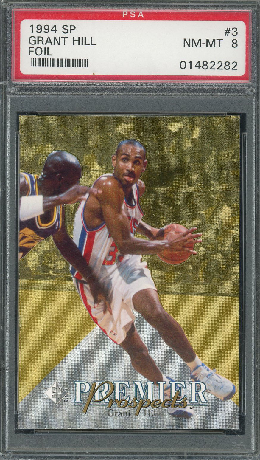 Grant Hill 1994 SP Upper Deck Foil Basketball Rookie Card RC #3 Graded PSA 8
