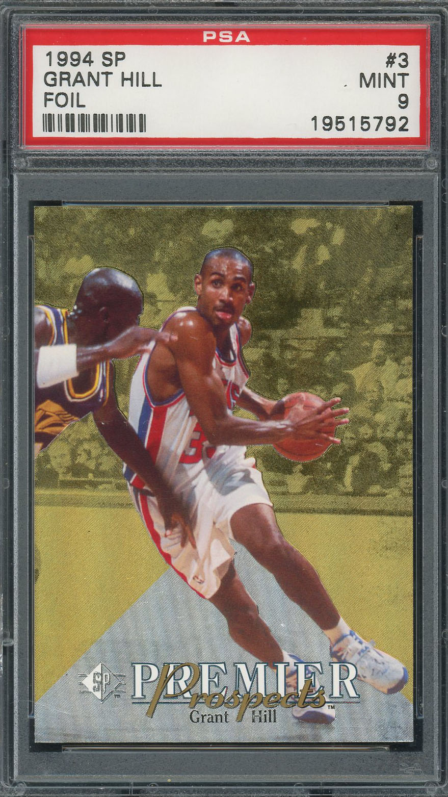 Grant Hill 1994 SP Upper Deck Foil Basketball Rookie Card RC #3 Graded PSA 9 MINT