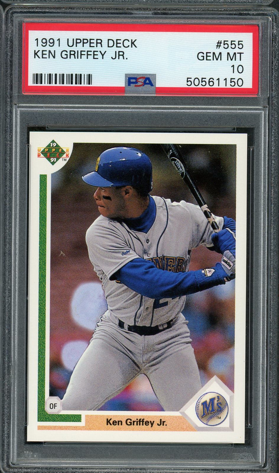 Ken Griffey Jr 1991 Upper Deck Baseball Card #555 Graded PSA 10 GEM MINT