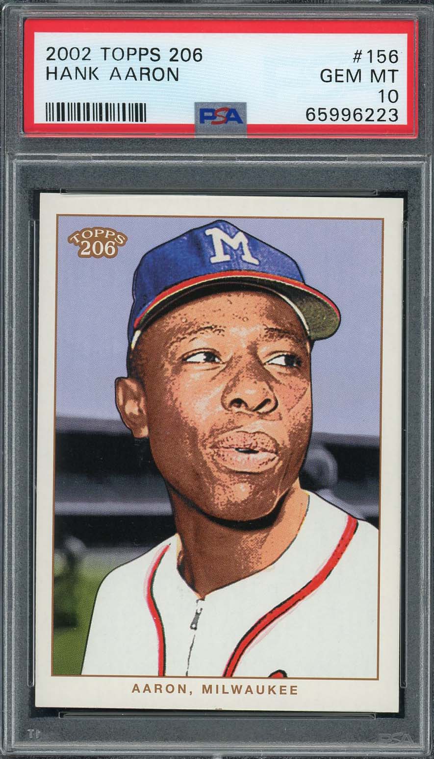 Hank Aaron 2002 Topps 206 Baseball Card #156 Graded PSA 10 Hank Aaron 2002 Topps 206 Baseball Card #156 Graded PSA 10