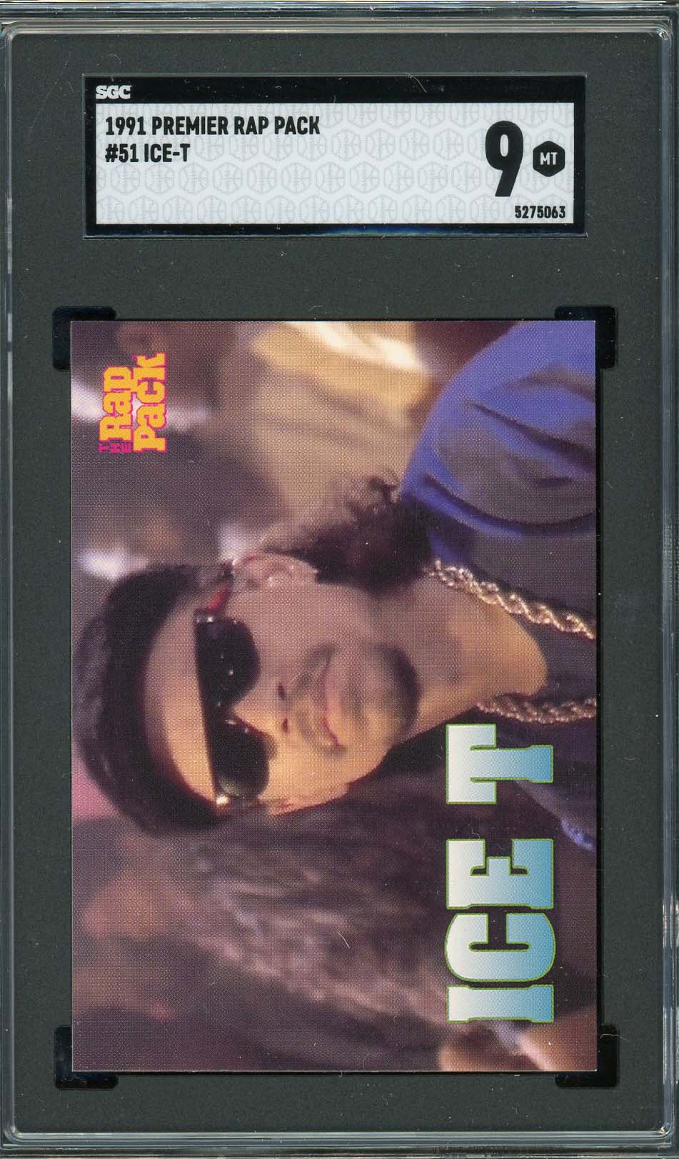 ICE-T 1991 Premier Rap Pack Card #51 Graded SGC 9
