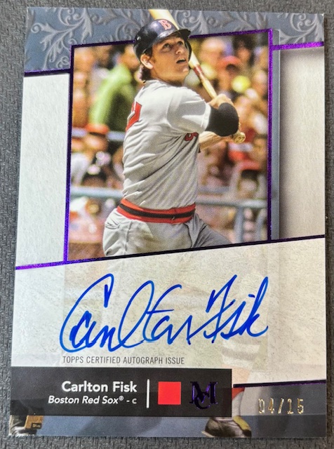 Carlton Fisk 2024 Topps Museum Collection Signed Baseball Archival Auto Card #AA-CF 04/25