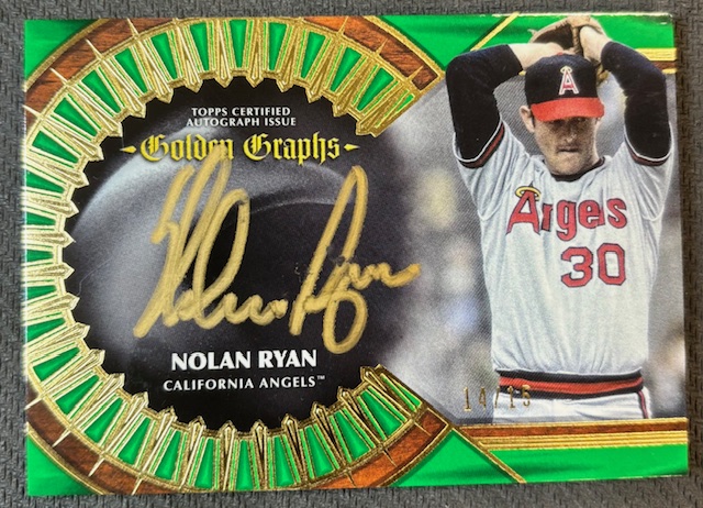 Nolan Ryan 2023 Topps Five Star Golden Graphs Signed Baseball Auto Card #GG-NR 14/15