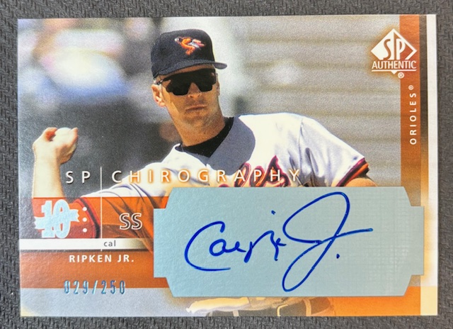 Cal Ripken Jr. 2003 Upper Deck SP Chirography Signed Baseball Auto Card #CR 29/250