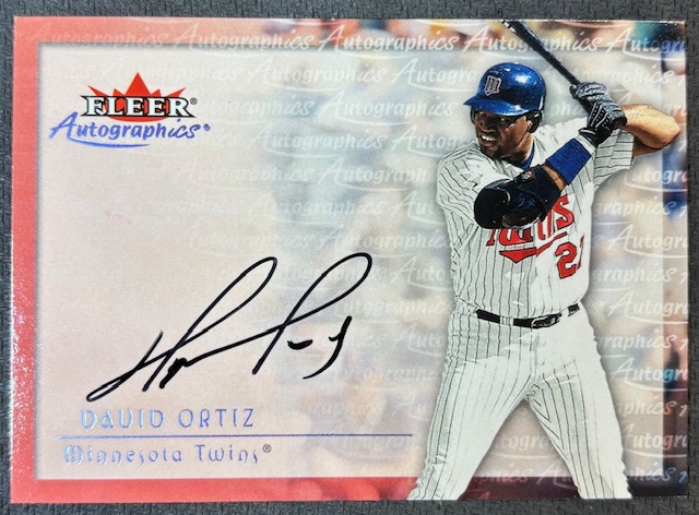 David Ortiz 2000 Fleer Autographics Signed Baseball Auto Card