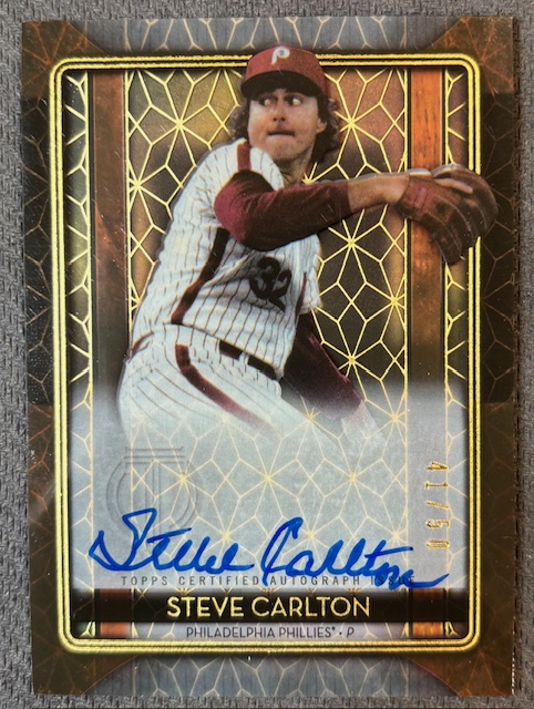 Steve Carlton 2020 Topps Tribute Iconic Perspectives Signed Baseball Auto Card #IP-SC 17/25