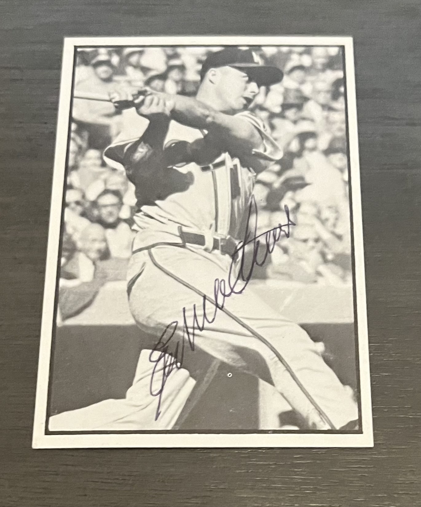 Eddie Mathews 1979 Baseball Favorites #78 Signed Baseball Card Auto JSA COA