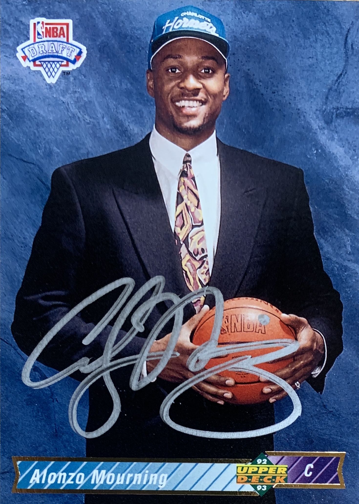 Alonzo Mourning Autographed 1992 Upper Deck Signed Basketball Rookie Card #2 Auto JSA COA Alonzo Mourning Autographed 1992 Upper Deck Signed Basketball Rookie Card #2 Auto JSA COA