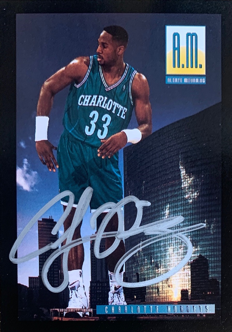 Alonzo Mourning Autographed 1994 Skybox Costacos Brothers Signed Basketball Card #320 Auto JSA COA Alonzo Mourning Autographed 1994 Skybox Costacos Brothers Signed Basketball Card #320 Auto JSA COA