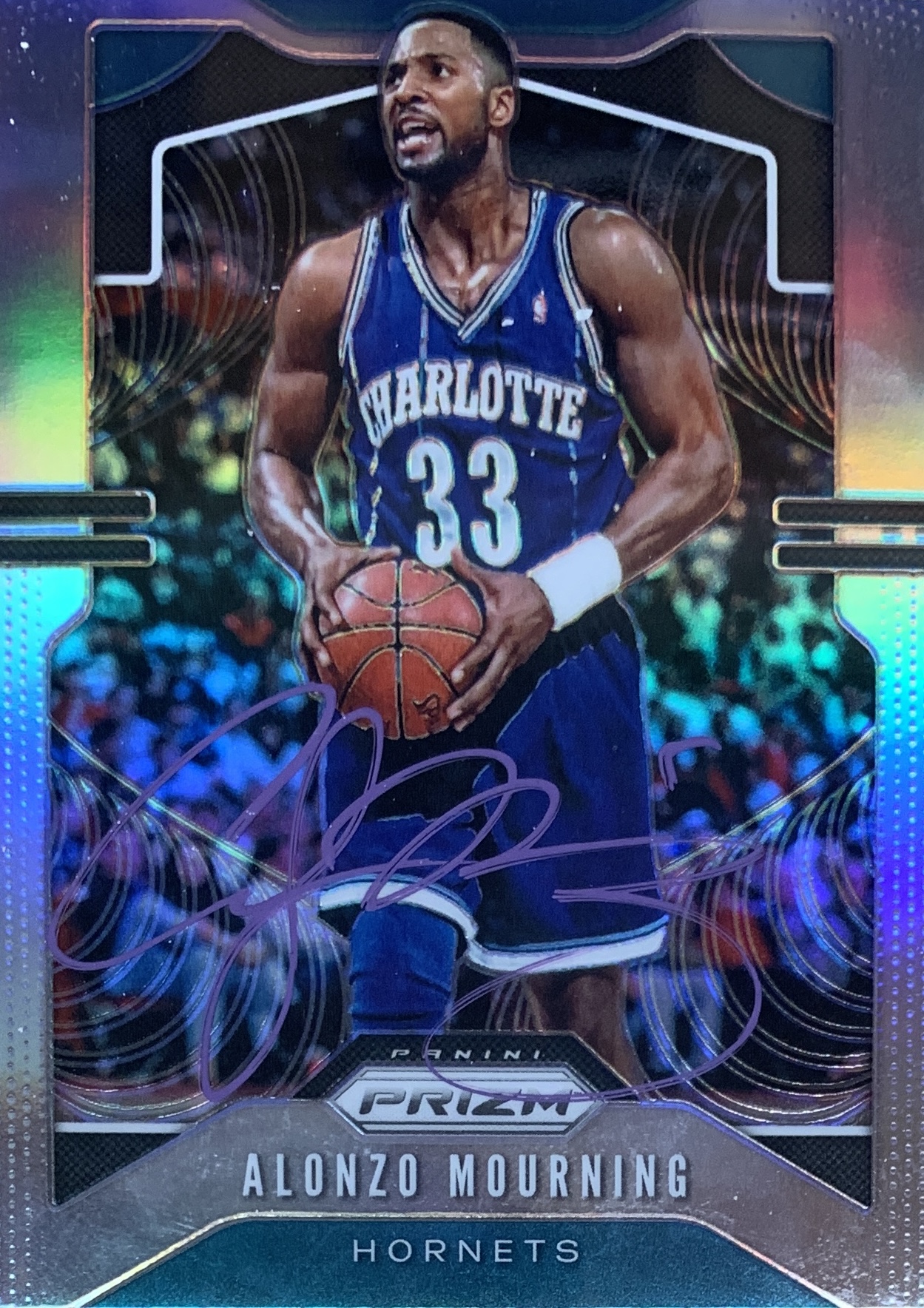 Alonzo Mourning Autographed 2019 Panini Silver Prizm Signed Basketball Card #27 Auto JSA COA Alonzo Mourning Autographed 2019 Panini Silver Prizm Signed Basketball Card #27 Auto JSA COA