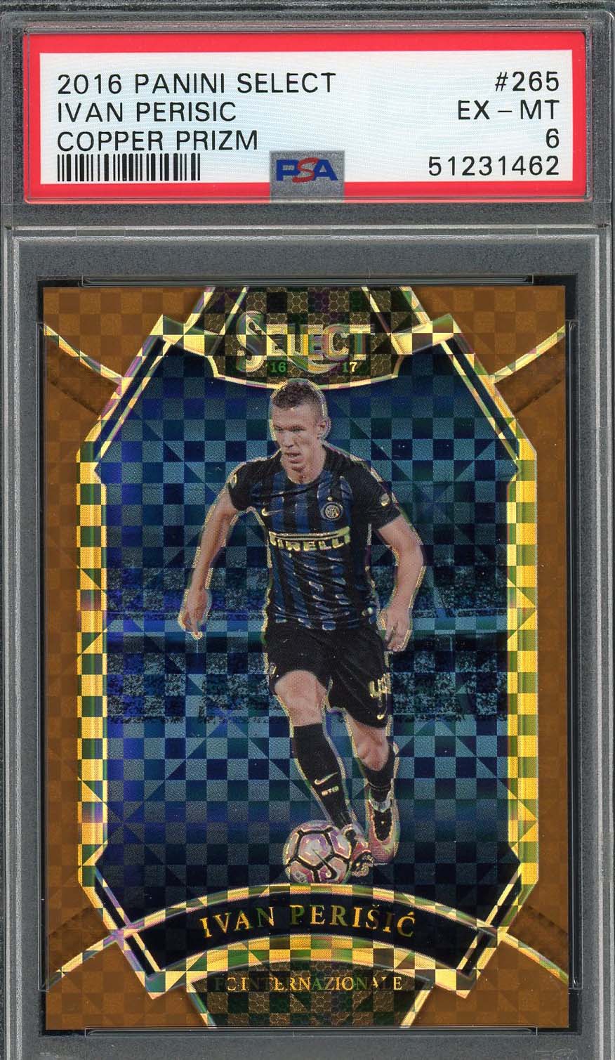 Ivan Perisic 2016 Panini Select Copper Prizm Card #265 PSA 6 /49