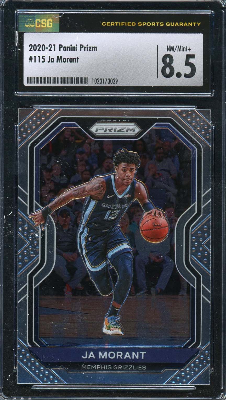 Ja Morant 2020-21 Panini Prizm Basketball Card #115 Graded CSG 8.5
