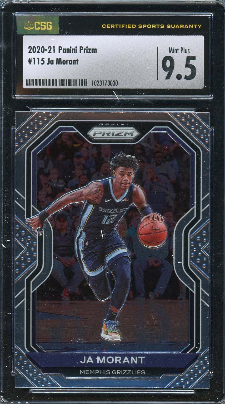 Ja Morant 2020-21 Panini Prizm Basketball Card #115 Graded CSG 9.5
