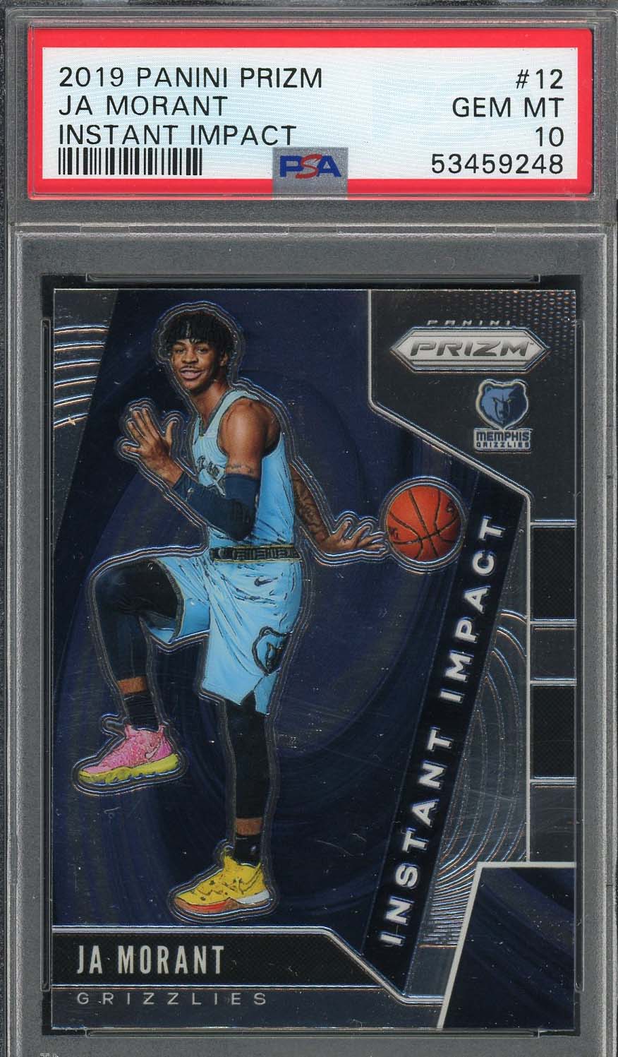 Ja Morant 2019 Panini Prizm Instant Impact Basketball Rookie Card #12 PSA 10