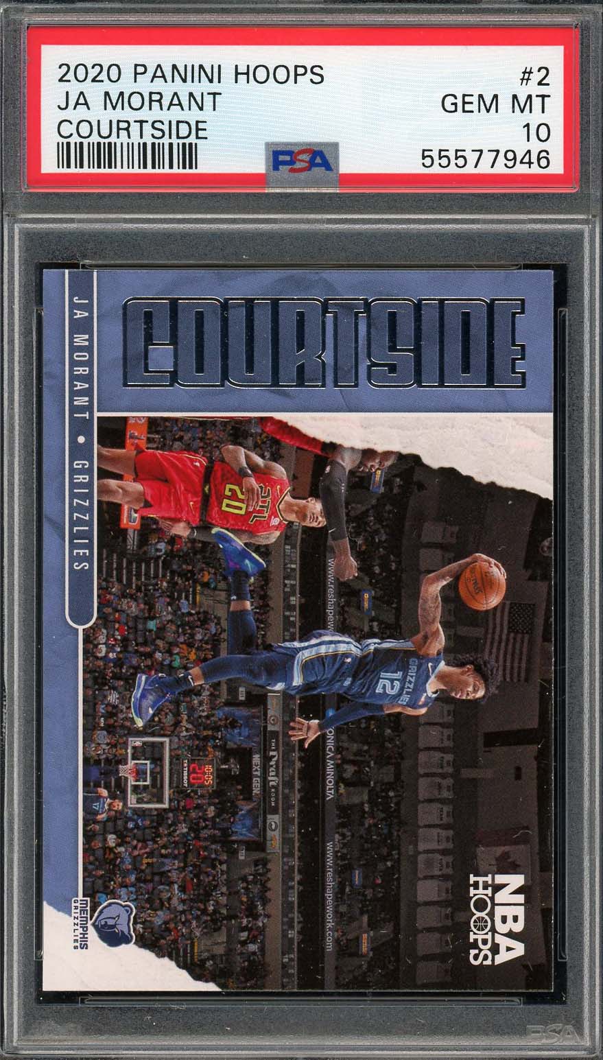 Ja Morant 2020 Panini Hoops Courtside Basketball Card #2 Graded PSA 10 Ja Morant 2020 Panini Hoops Courtside Basketball Card #2 Graded PSA 10