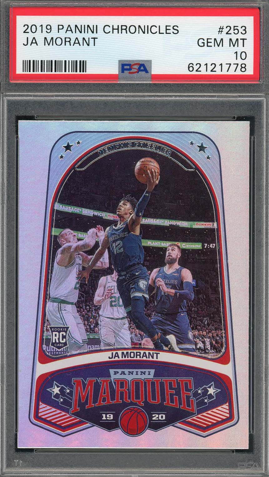 Ja Morant 2019 Panini Chronicles Basketball Rookie Card RC #253 Graded PSA 10 Ja Morant 2019 Panini Chronicles Basketball Rookie Card RC #253 Graded PSA 10
