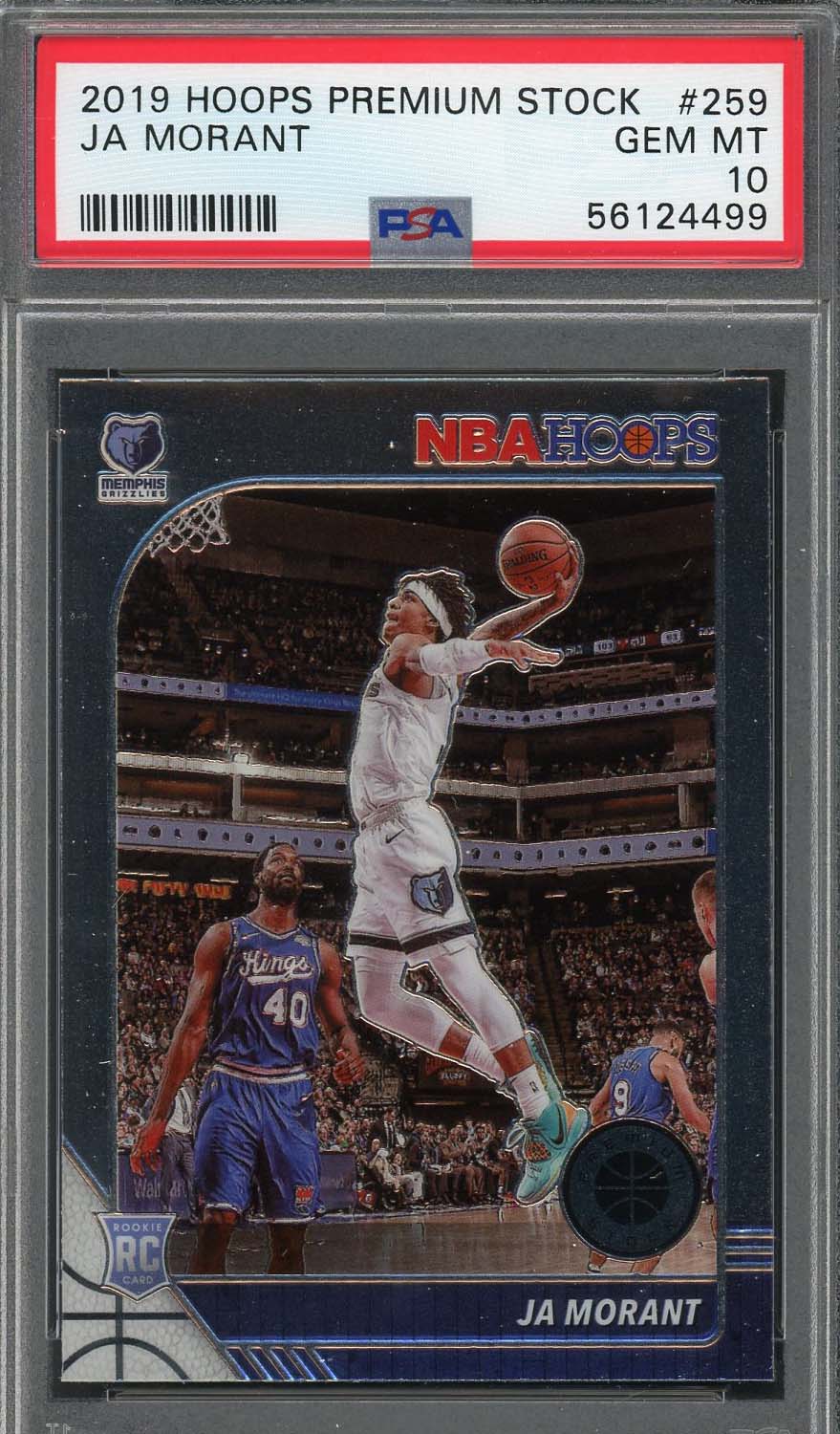 Ja Morant 2019 Panini Hoops Premium Stock Rookie Card RC #259 Graded PSA 10 Ja Morant 2019 Panini Hoops Premium Stock Rookie Card RC #259 Graded PSA 10