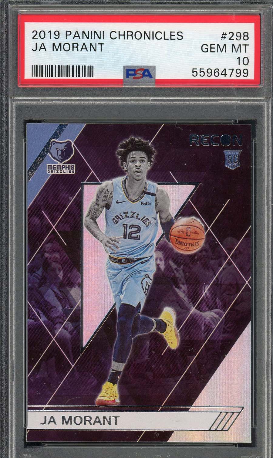 Ja Morant 2019 Panini Chronicles Basketball Rookie Card RC #298 Graded PSA 10 Ja Morant 2019 Panini Chronicles Basketball Rookie Card RC #298 Graded PSA 10