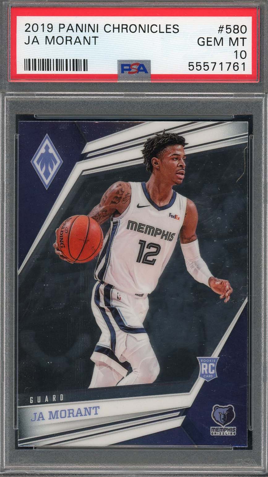 Ja Morant 2019 Panini Chronicles Basketball Rookie Card RC #580 Graded PSA 10 Ja Morant 2019 Panini Chronicles Basketball Rookie Card RC #580 Graded PSA 10