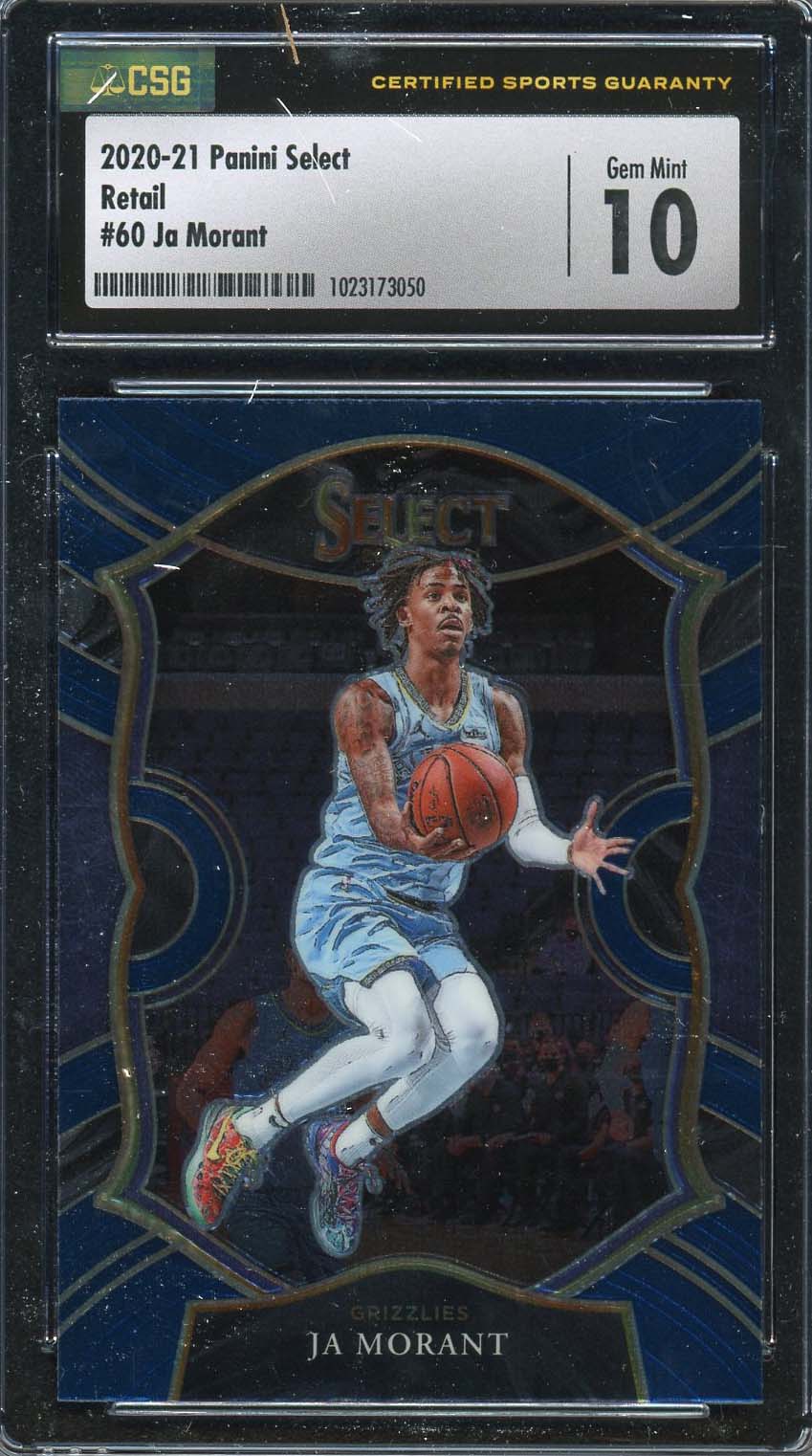 Ja Morant 2020-21 Panini Select Basketball Card #60 Graded CSG 10
