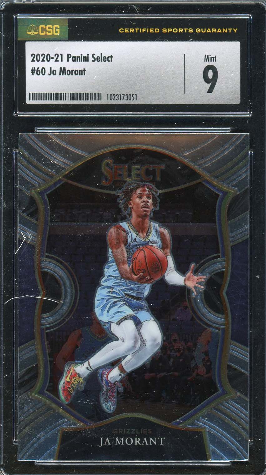 Ja Morant 2020-21 Panini Select Basketball Card #60 Graded CSG 9