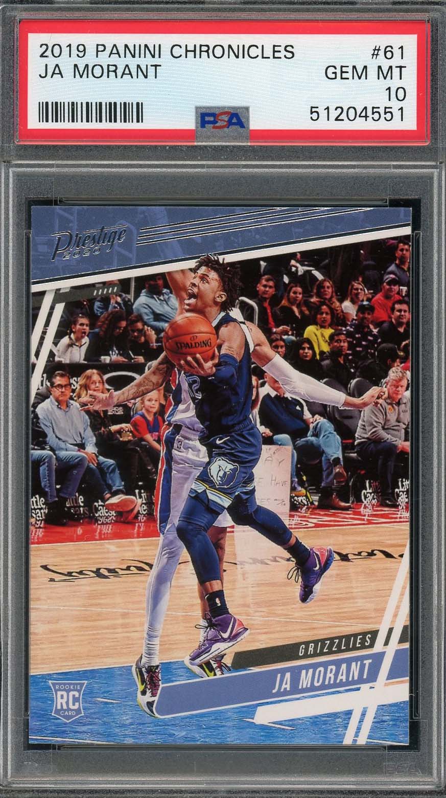 Ja Morant 2019 Panini Chronicles Basketball Rookie Card RC #61 Graded PSA 10 Ja Morant 2019 Panini Chronicles Basketball Rookie Card RC #61 Graded PSA 10