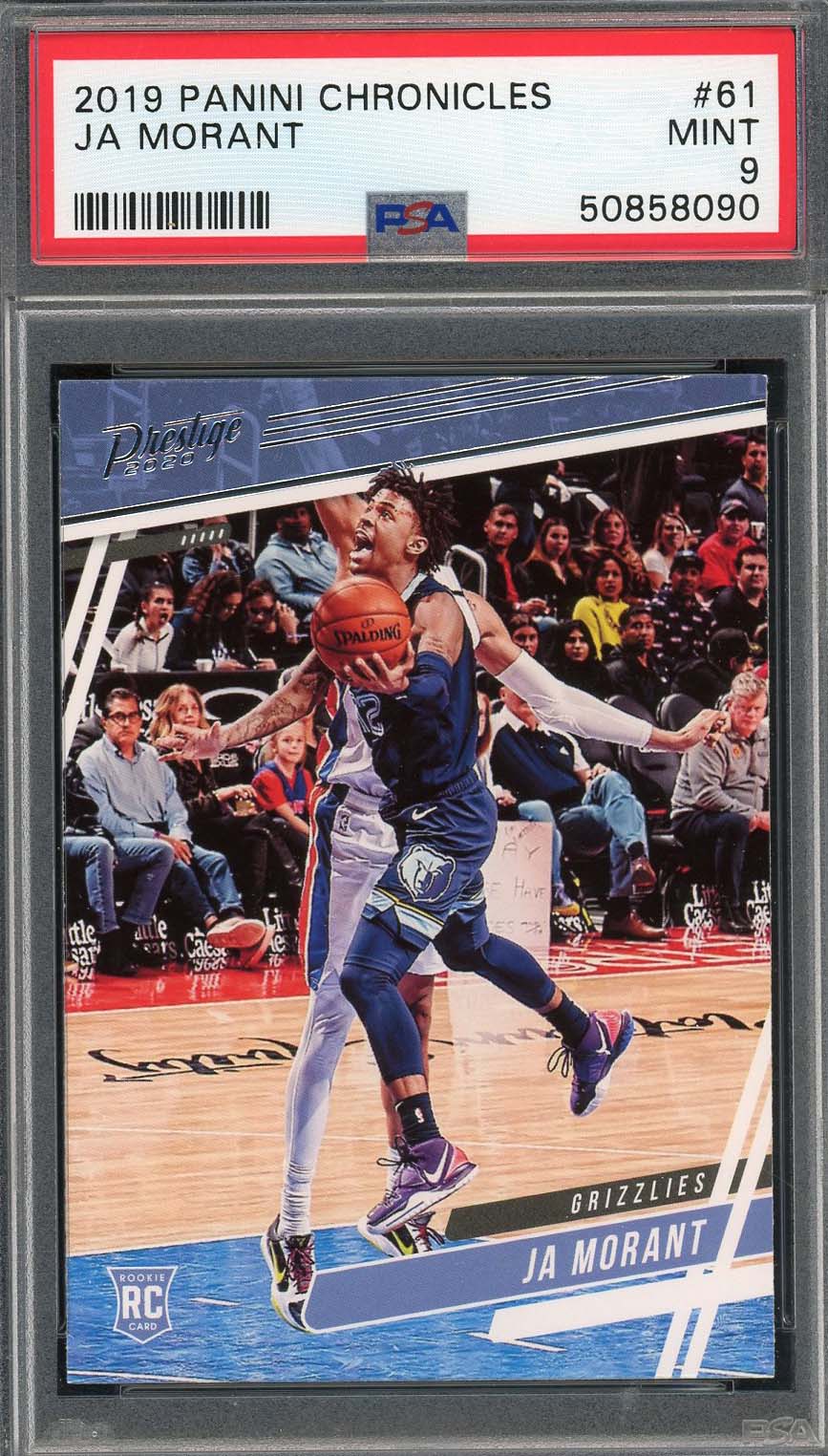 Ja Morant 2019 Panini Chronicles Basketball Rookie Card RC #61 Graded PSA 9