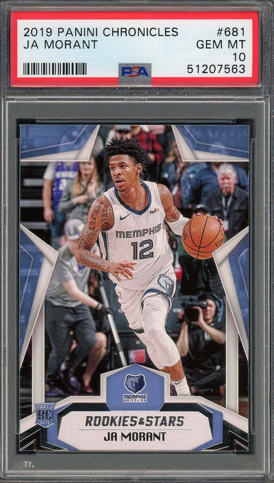Ja Morant 2019 Panini Chronicles Basketball Rookie Card RC #681 Graded PSA 10 Ja Morant 2019 Panini Chronicles Basketball Rookie Card RC #681 Graded PSA 10