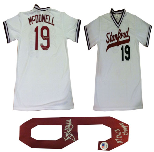 Jack McDowell Signed Stanford 1987 College World Series Jersey P