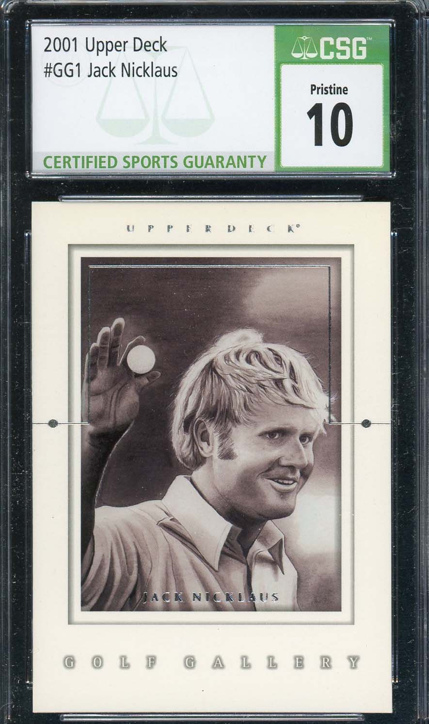 Jack Nicklaus 2001 Upper Deck Golf Card #GG1 Graded CSG 10