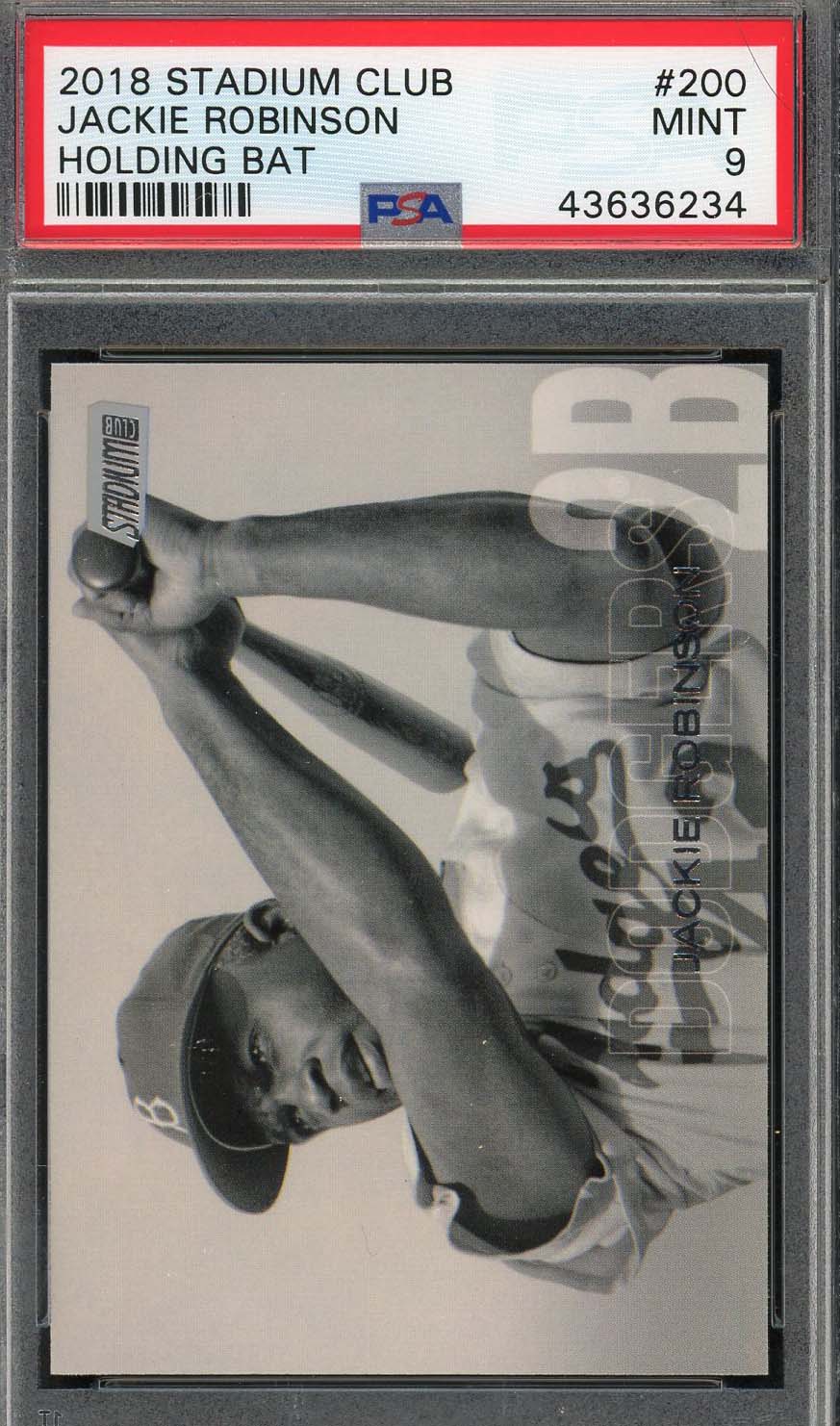 Jackie Robinson 2018 Topps Stadium Club Baseball Card #200 Graded PSA 9
