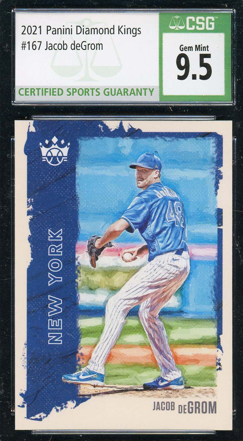 Jacob DeGrom 2021 Panini Diamond Kings Baseball Card #167 Graded CSG 9.5