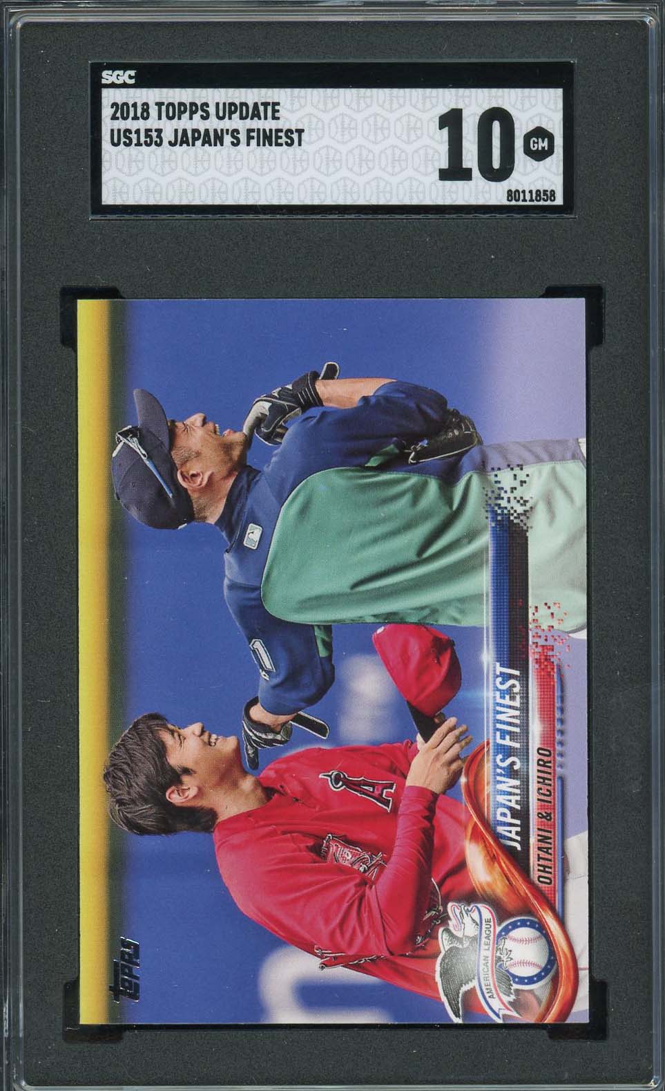 Shohei Ohtani Ichiro Suzuki 2018 Topps Update Baseball Card #US153 SGC 10