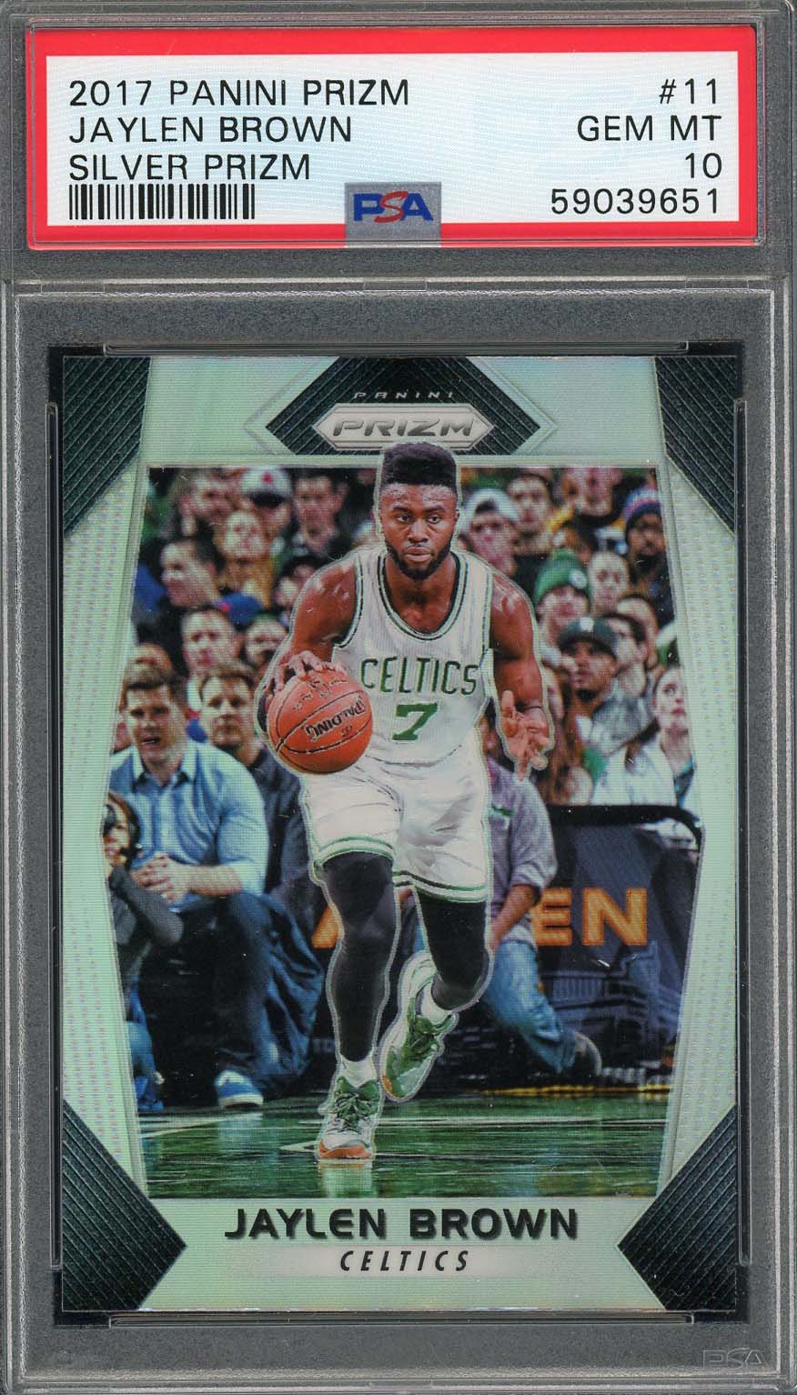 Jaylen Brown 2017 Panini Silver Prizm Basketball Card #11 Graded PSA 10