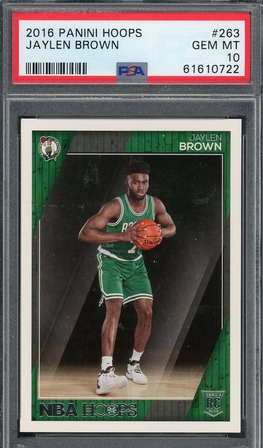 Jaylen Brown 2016 Panini Hoops Rookie Card RC #263 Graded PSA 10 Jaylen Brown 2016 Panini Hoops Rookie Card RC #263 Graded PSA 10