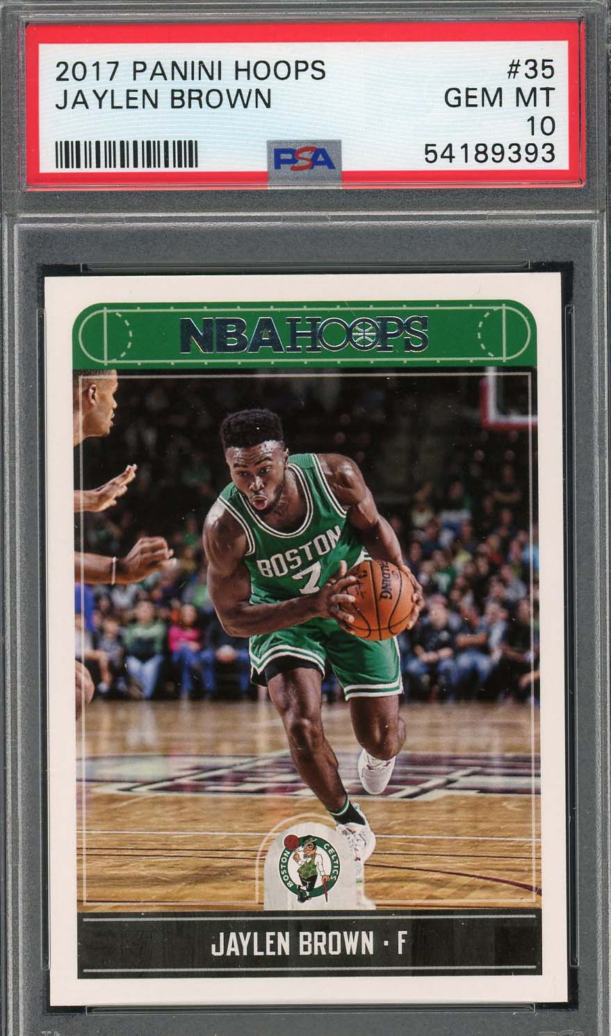 Jaylen Brown 2017 Panini Hoops Basketball Card #35 Graded PSA 10