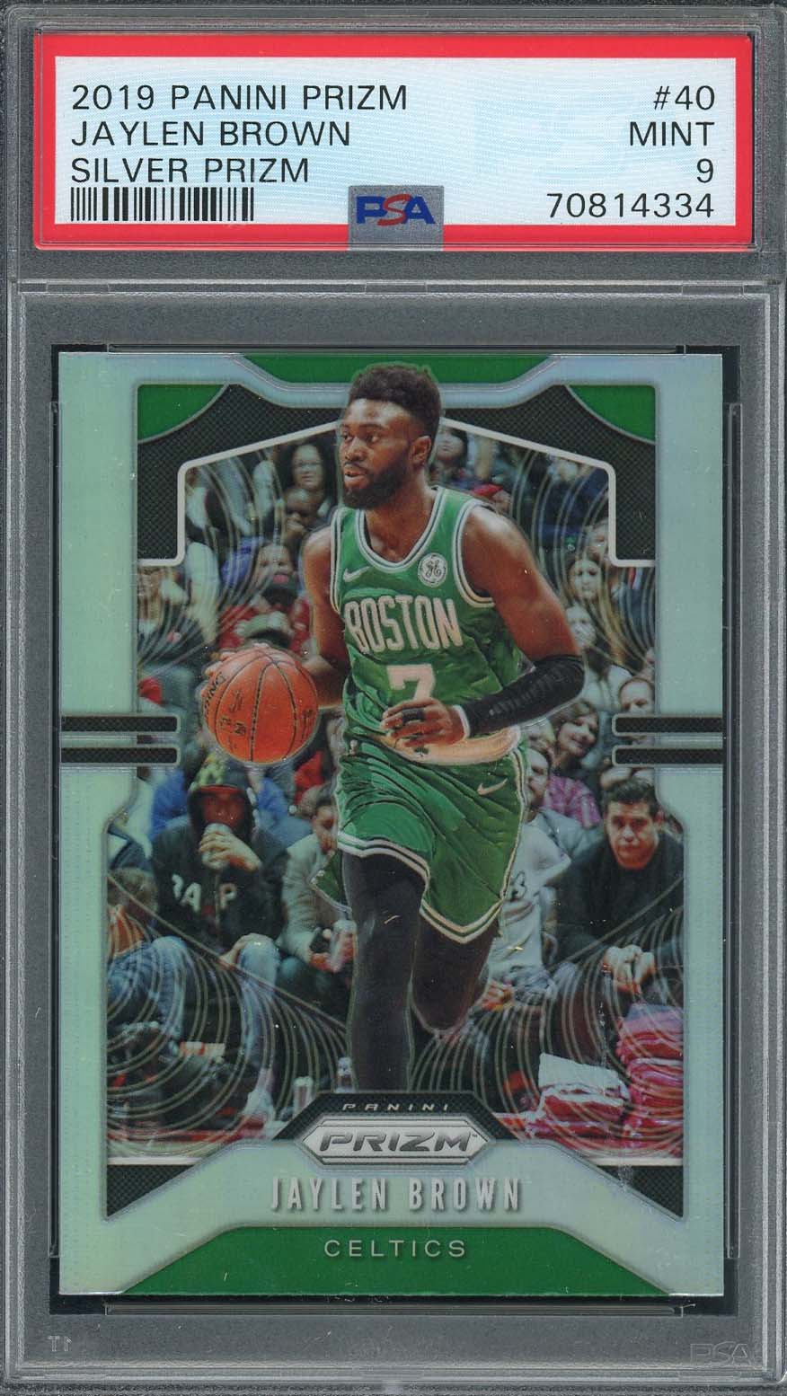 Jaylen Brown 2019 Panini Silver Prizm Basketball Card #40 Graded PSA 9
