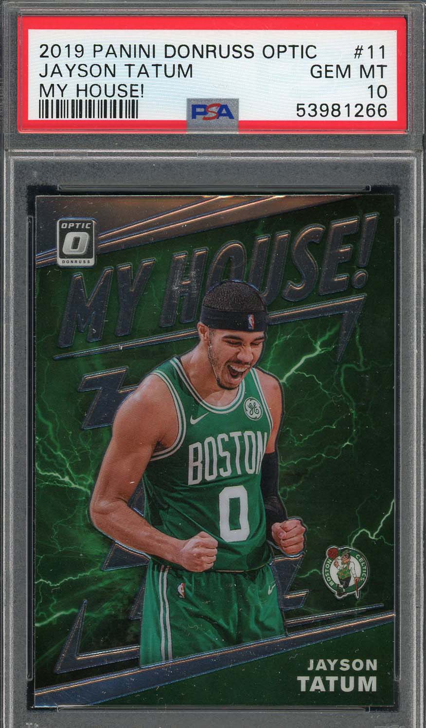 Jayson Tatum 2019 Panini Donruss Optic My House Card #11 Graded PSA 10 Jayson Tatum 2019 Panini Donruss Optic My House Card #11 Graded PSA 10