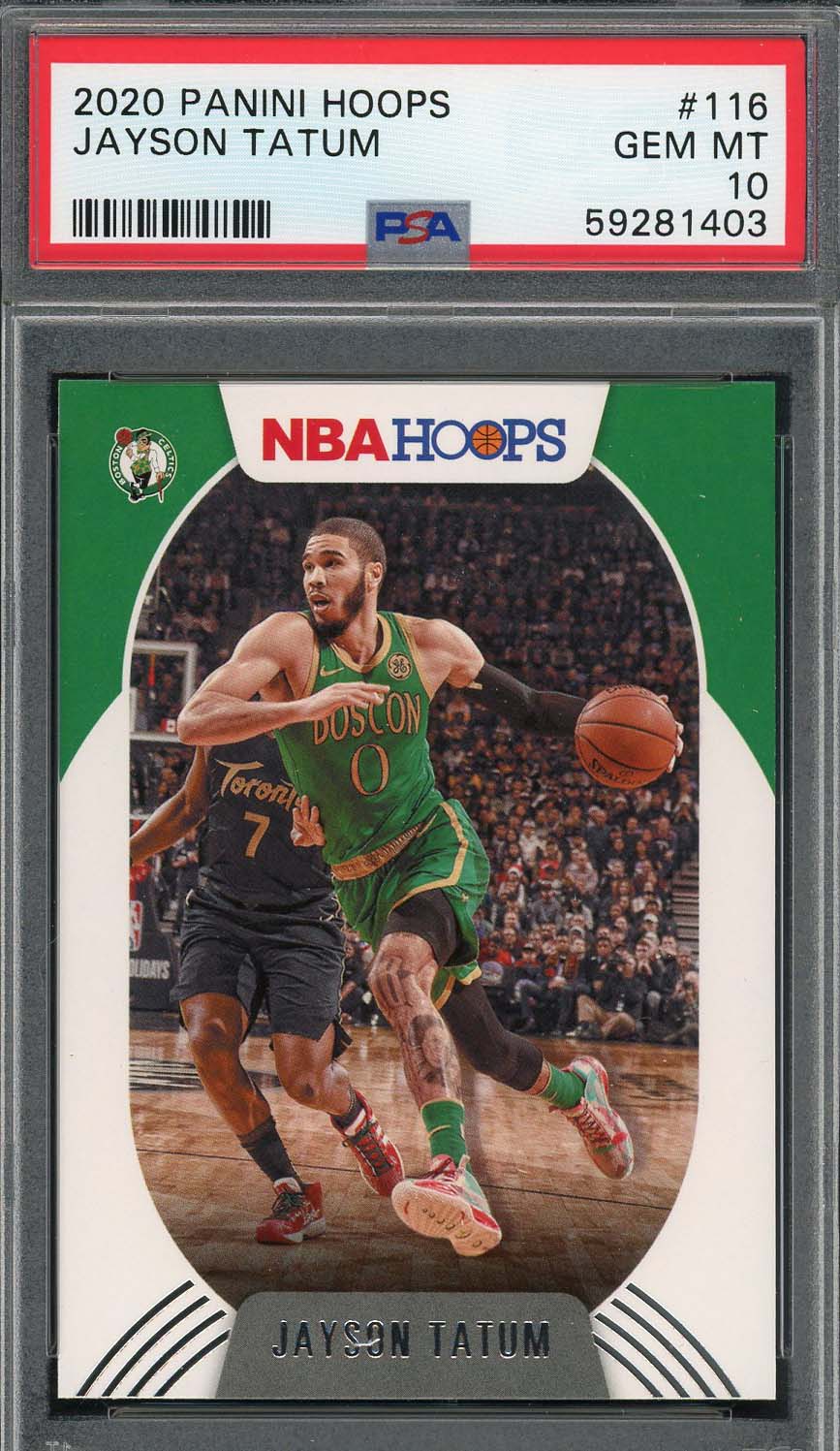 Jayson Tatum 2020 Panini Hoops Basketball Card #116 Graded PSA 10