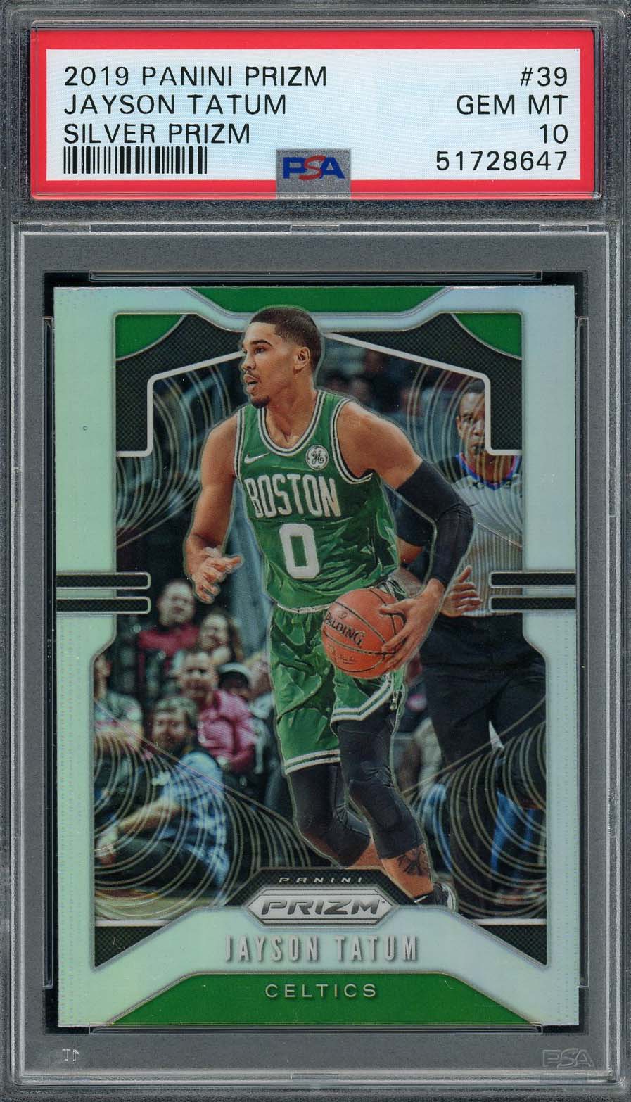 Jayson Tatum 2019 Panini Silver Prizm Basketball Card #39 Graded PSA 10 Jayson Tatum 2019 Panini Silver Prizm Basketball Card #39 Graded PSA 10