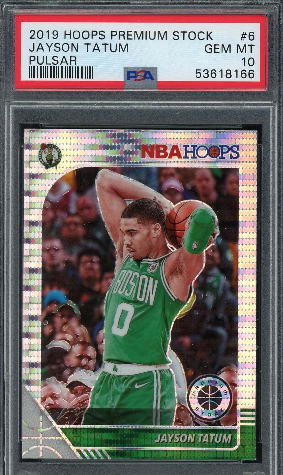 Jayson Tatum 2019 Hoops Premium Stock Pulsar Basketball Card #6 PSA 10 Jayson Tatum 2019 Hoops Premium Stock Pulsar Basketball Card #6 PSA 10
