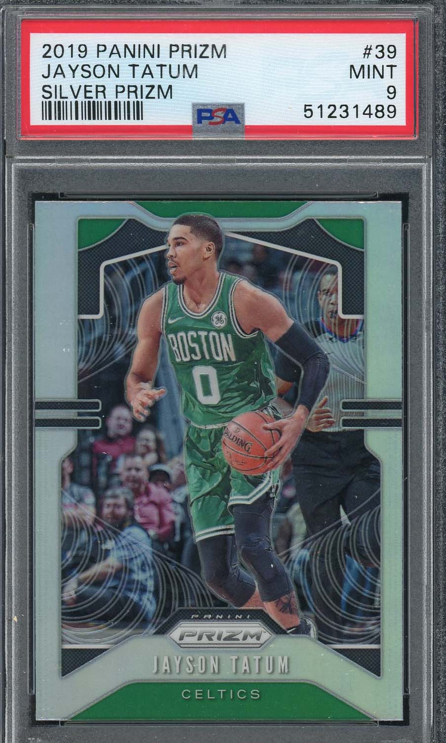 Jayson Tatum 2019 Panini Silver Prizm Basketball Card #39 Graded PSA 9 Jayson Tatum 2019 Panini Silver Prizm Basketball Card #39 Graded PSA 9