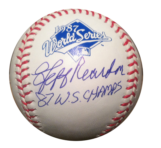 Jeff Reardon Signed 1987 World Series Twins Baseball PSA/DNA COA