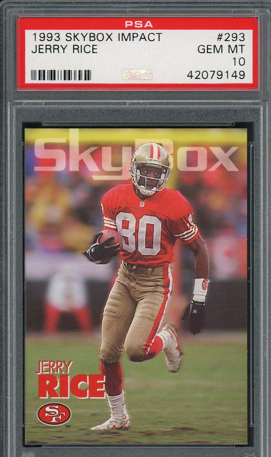 Jerry Rice 1993 Skybox Impact Football Card #293 Graded PSA 10 Jerry Rice 1993 Skybox Impact Football Card #293 Graded PSA 10
