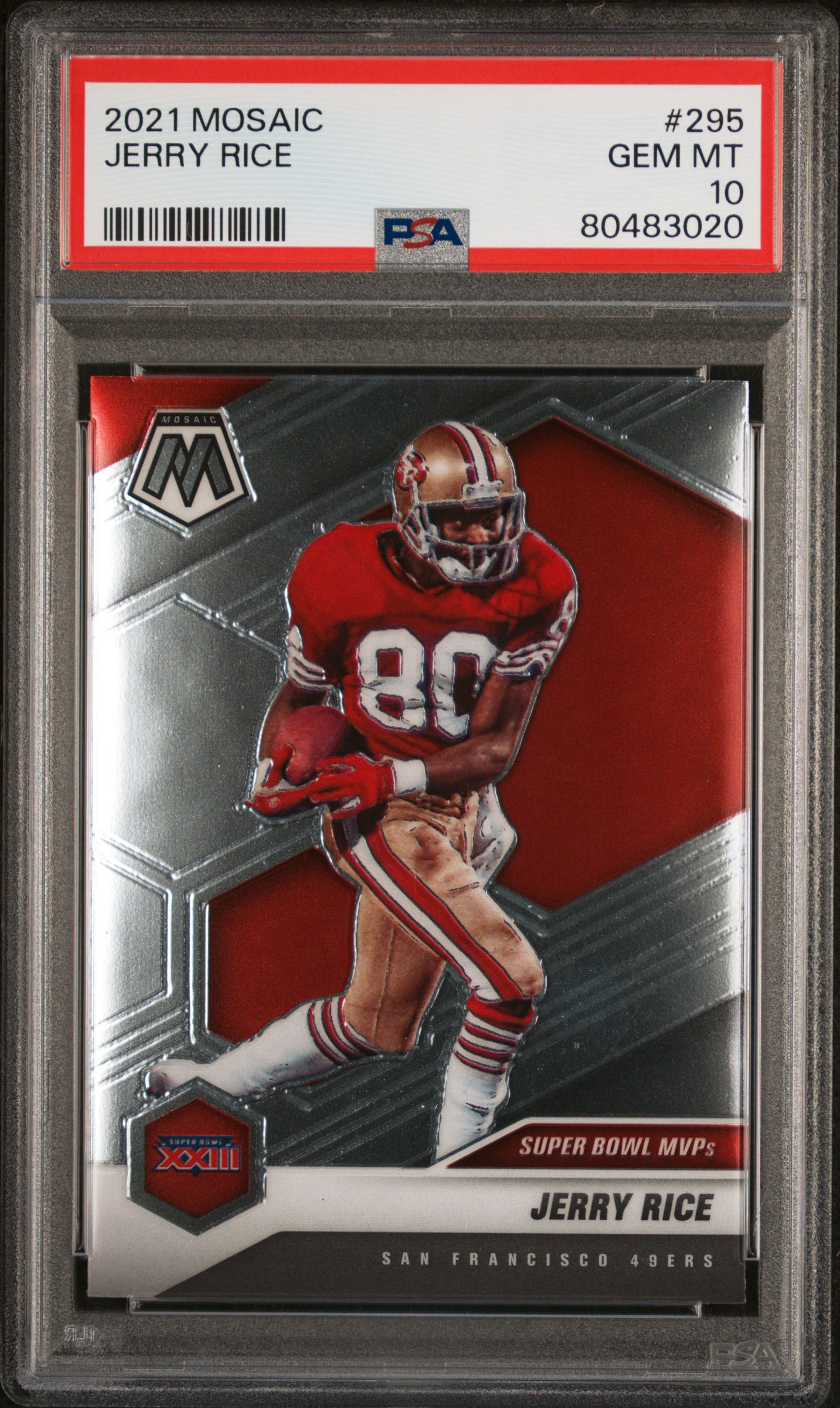 Jerry Rice 2021 Panini Mosaic Football Card #295 Graded PSA 10