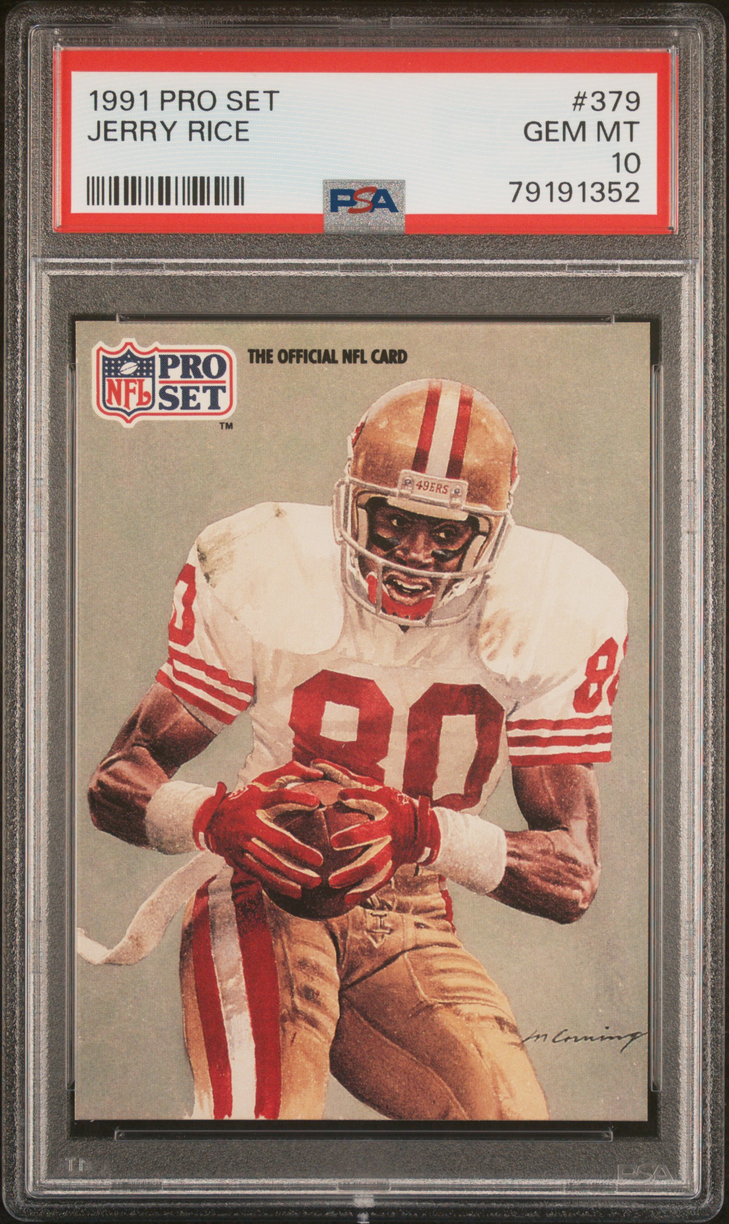 Jerry Rice 1991 Pro Set Football Card #379 Graded PSA 10