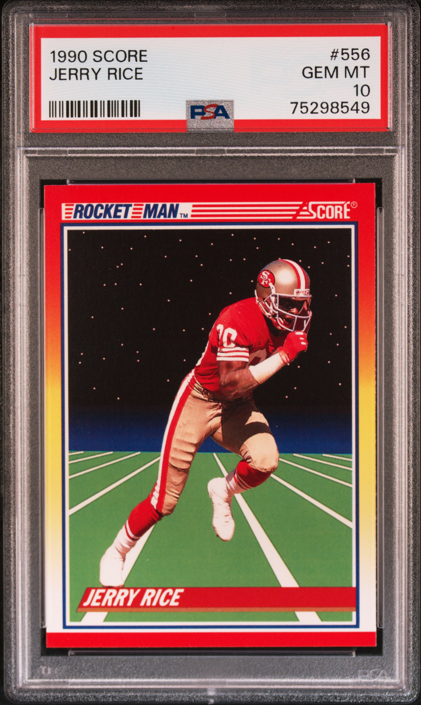Jerry Rice 1990 Score Football Card #556 Graded PSA 10